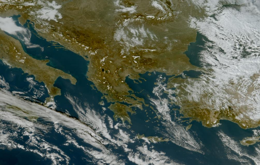 Τελευταία δορυφορική εικόνα νεφοκάλυψης