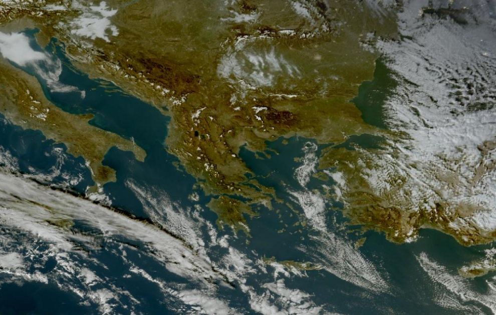 Τελευταία δορυφορική εικόνα νεφοκάλυψης