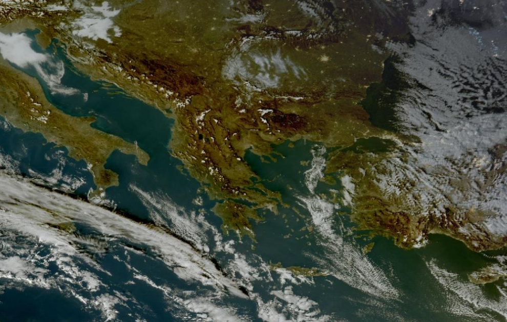 Τελευταία δορυφορική εικόνα νεφοκάλυψης