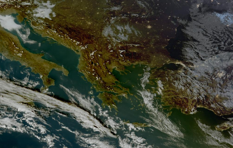 Τελευταία δορυφορική εικόνα νεφοκάλυψης