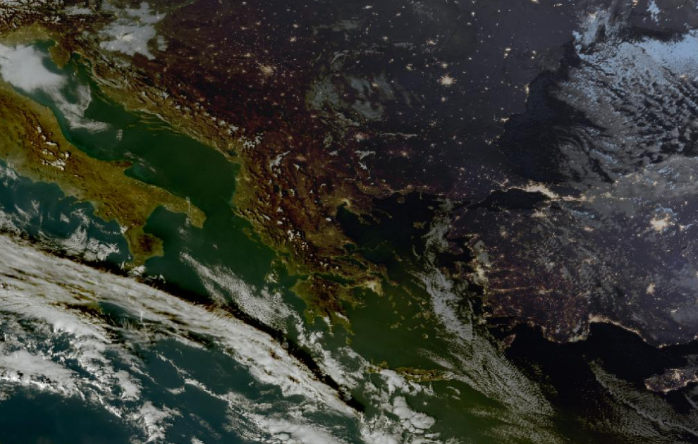 Τελευταία δορυφορική εικόνα νεφοκάλυψης