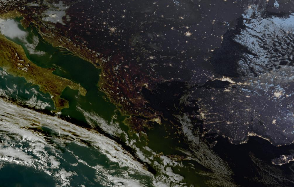 Τελευταία δορυφορική εικόνα νεφοκάλυψης