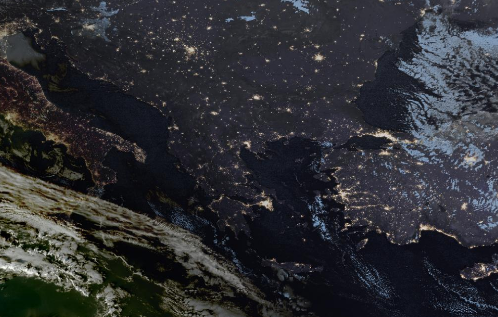 Τελευταία δορυφορική εικόνα νεφοκάλυψης