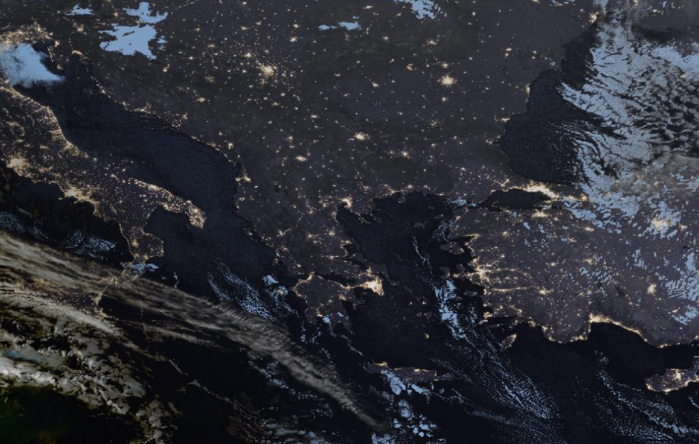 Τελευταία δορυφορική εικόνα νεφοκάλυψης