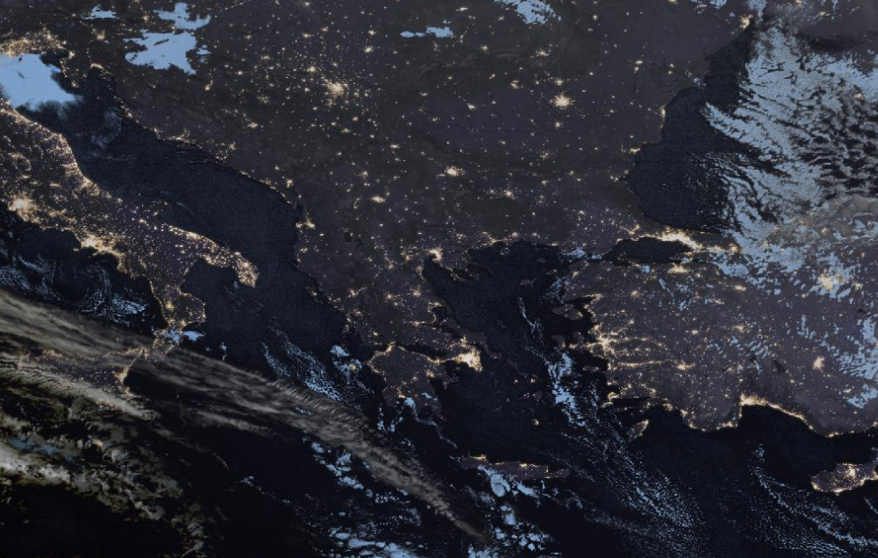 Τελευταία δορυφορική εικόνα νεφοκάλυψης