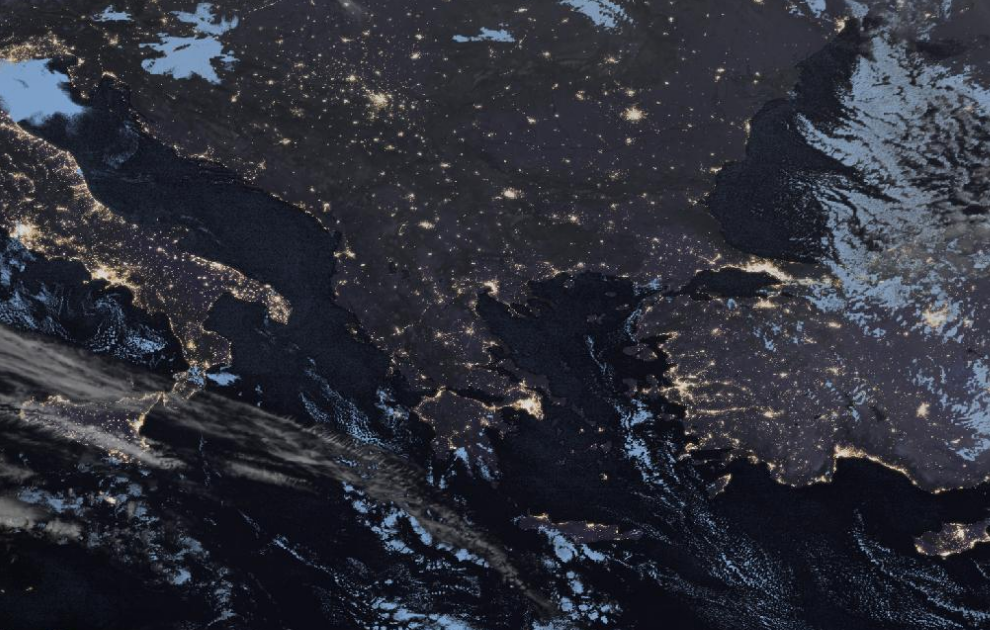 Τελευταία δορυφορική εικόνα νεφοκάλυψης