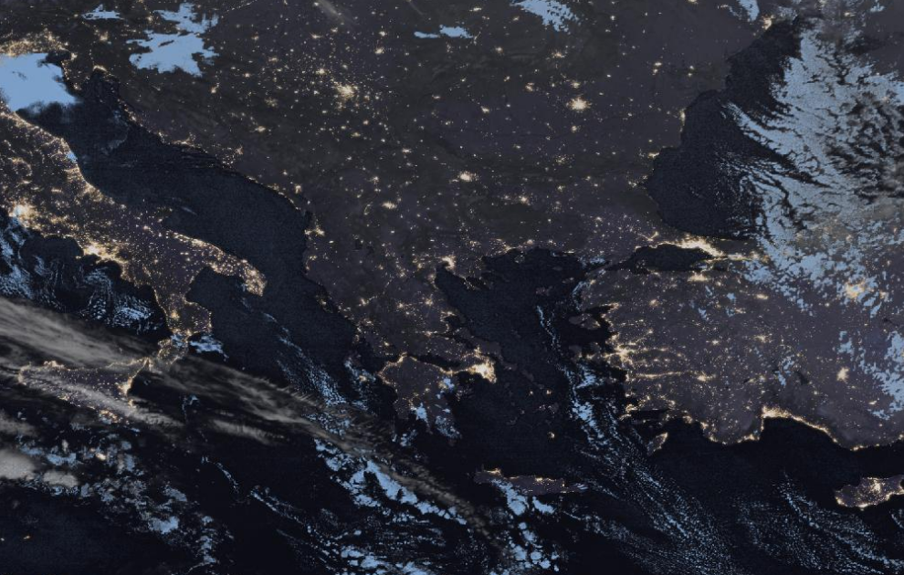 Τελευταία δορυφορική εικόνα νεφοκάλυψης