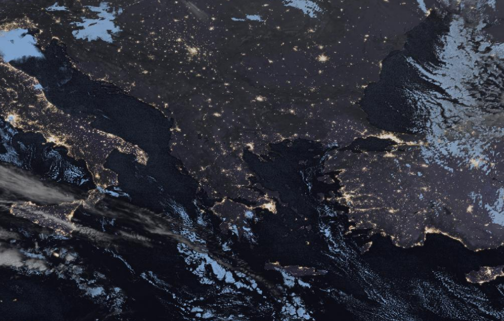 Τελευταία δορυφορική εικόνα νεφοκάλυψης