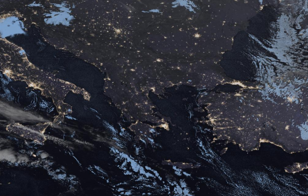 Τελευταία δορυφορική εικόνα νεφοκάλυψης