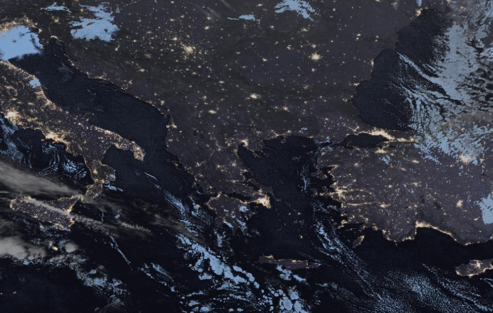 Τελευταία δορυφορική εικόνα νεφοκάλυψης