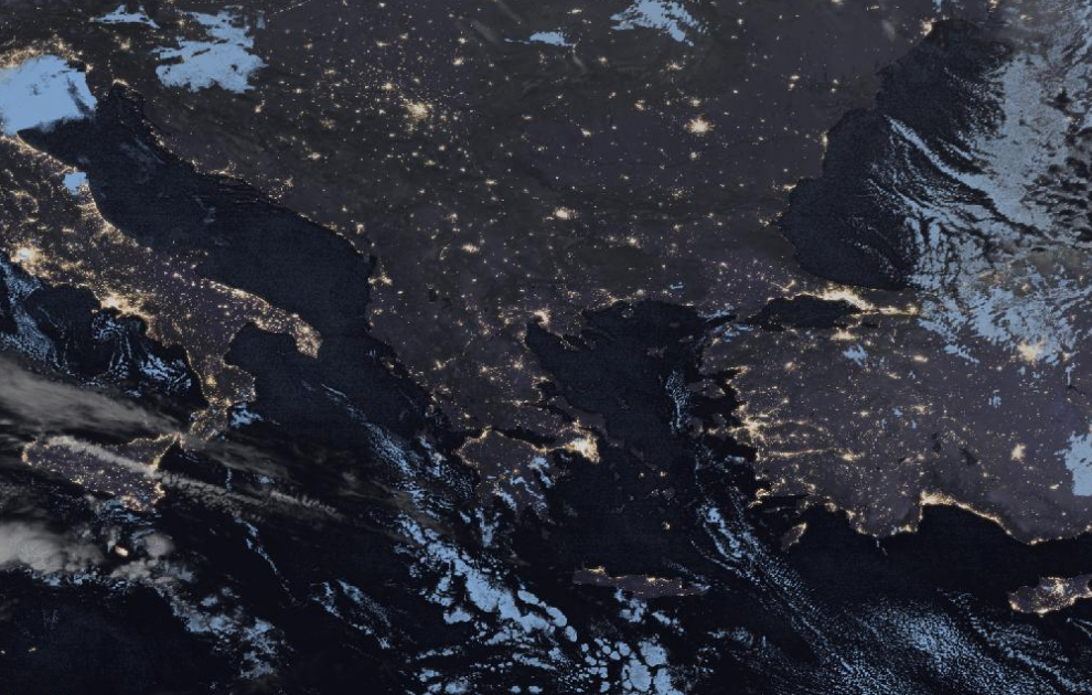 Τελευταία δορυφορική εικόνα νεφοκάλυψης