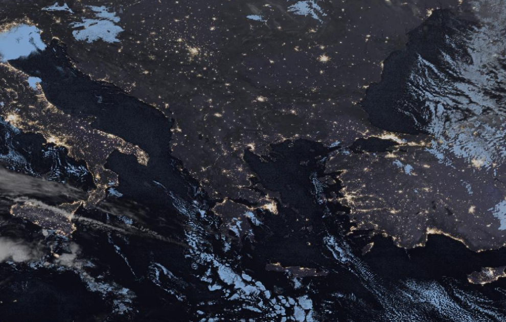 Τελευταία δορυφορική εικόνα νεφοκάλυψης