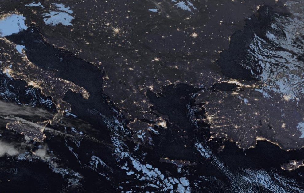 Τελευταία δορυφορική εικόνα νεφοκάλυψης