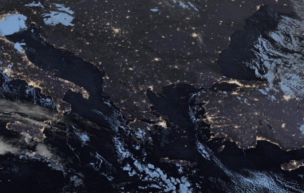 Τελευταία δορυφορική εικόνα νεφοκάλυψης