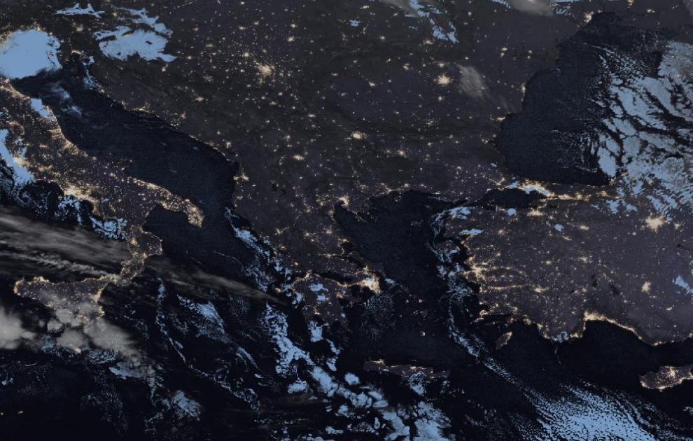 Τελευταία δορυφορική εικόνα νεφοκάλυψης