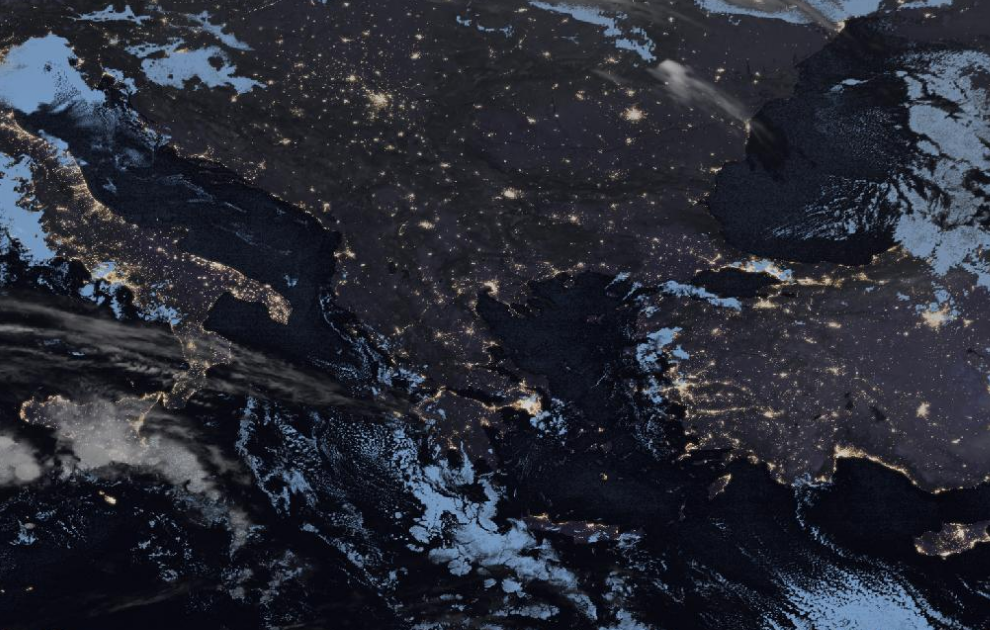 Τελευταία δορυφορική εικόνα νεφοκάλυψης