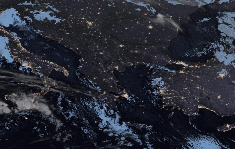 Τελευταία δορυφορική εικόνα νεφοκάλυψης