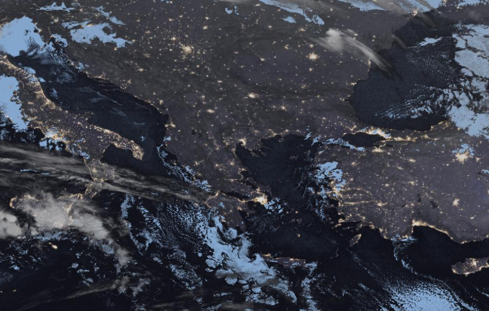 Τελευταία δορυφορική εικόνα νεφοκάλυψης