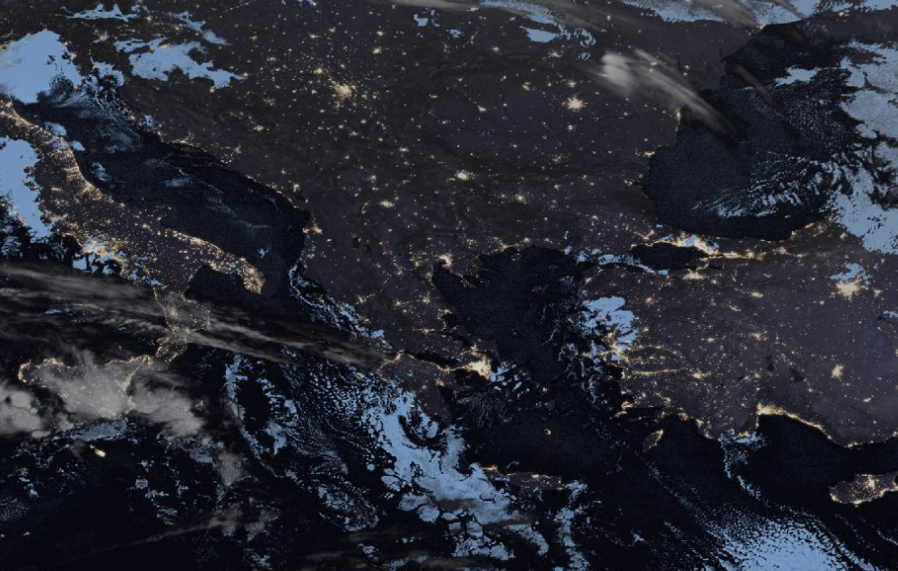 Τελευταία δορυφορική εικόνα νεφοκάλυψης