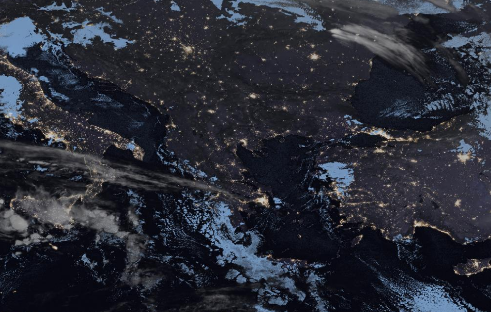 Τελευταία δορυφορική εικόνα νεφοκάλυψης