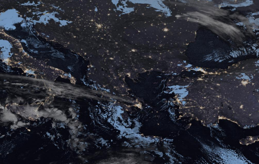 Τελευταία δορυφορική εικόνα νεφοκάλυψης