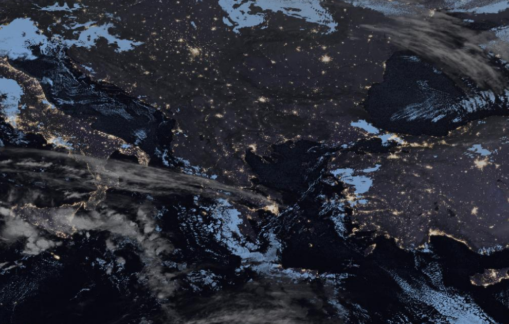 Τελευταία δορυφορική εικόνα νεφοκάλυψης