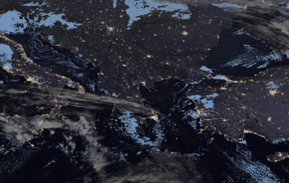 Τελευταία δορυφορική εικόνα νεφοκάλυψης