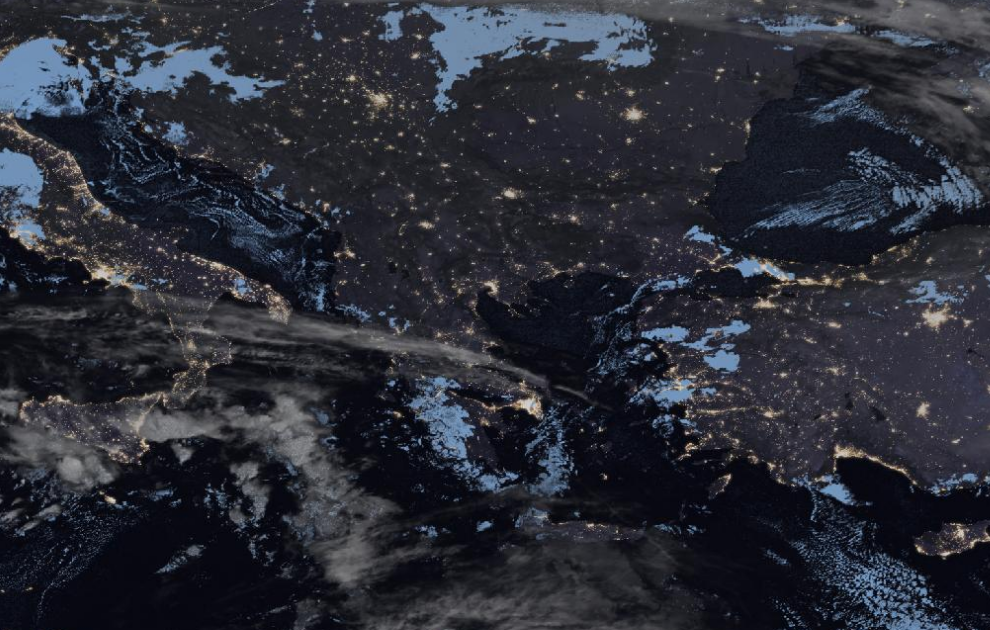 Τελευταία δορυφορική εικόνα νεφοκάλυψης