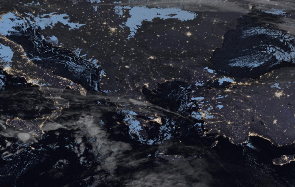 Τελευταία δορυφορική εικόνα νεφοκάλυψης