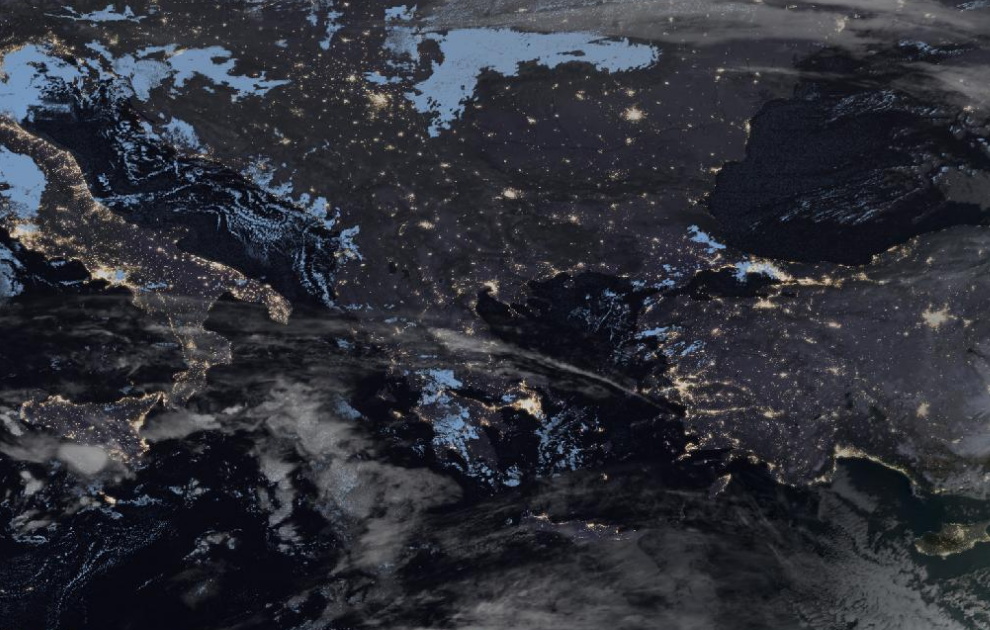 Τελευταία δορυφορική εικόνα νεφοκάλυψης