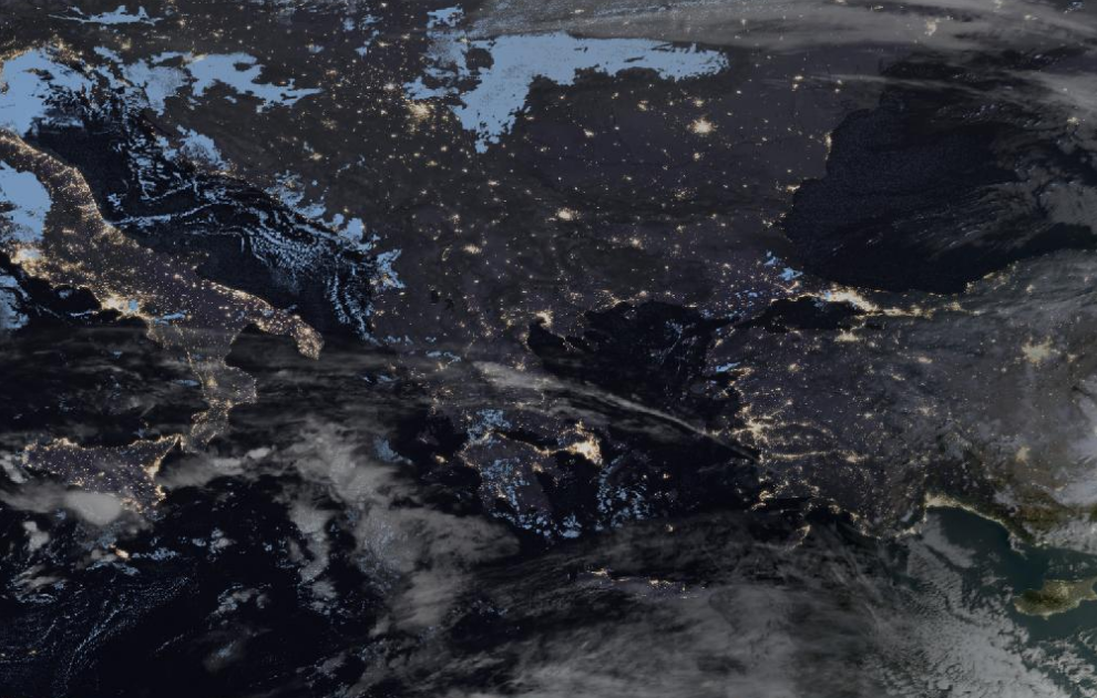 Τελευταία δορυφορική εικόνα νεφοκάλυψης