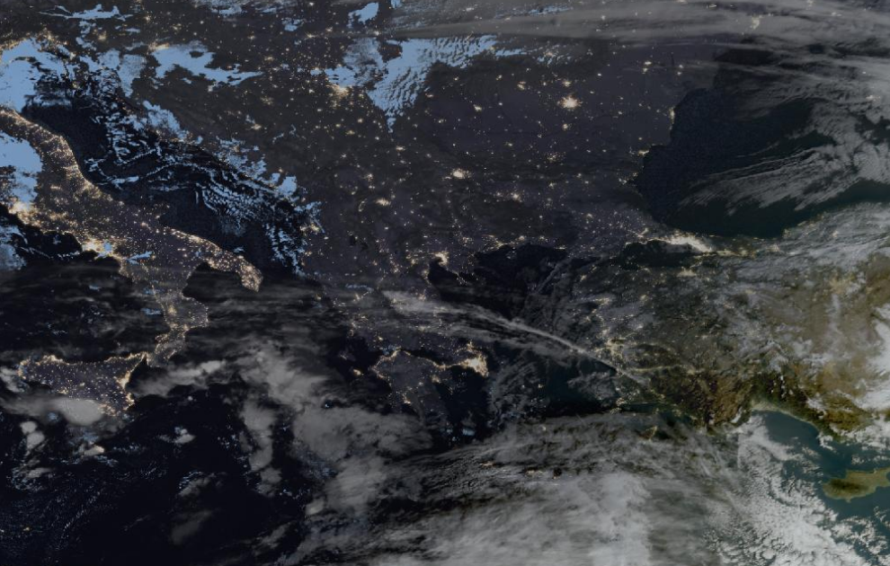 Τελευταία δορυφορική εικόνα νεφοκάλυψης