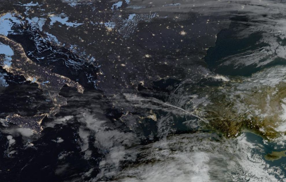 Τελευταία δορυφορική εικόνα νεφοκάλυψης