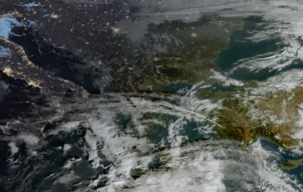 Τελευταία δορυφορική εικόνα νεφοκάλυψης