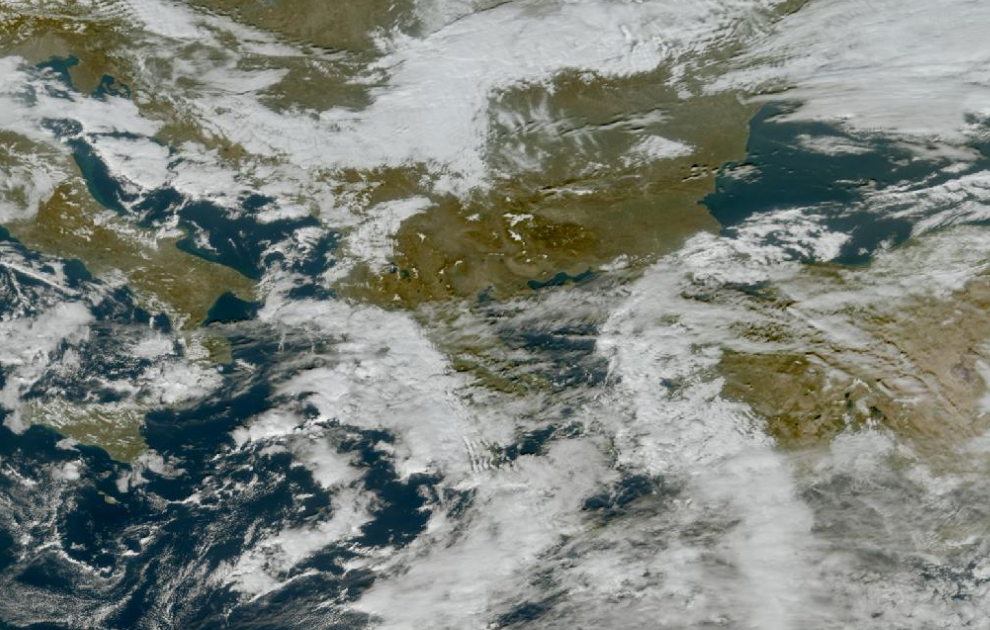 Τελευταία δορυφορική εικόνα νεφοκάλυψης