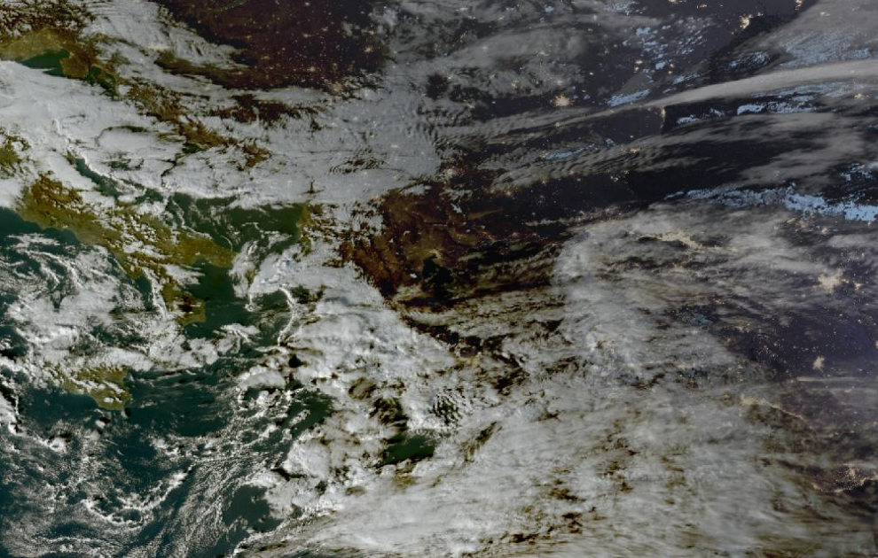 Τελευταία δορυφορική εικόνα νεφοκάλυψης