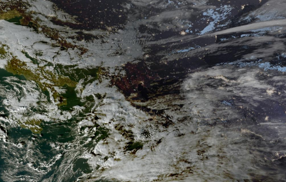 Τελευταία δορυφορική εικόνα νεφοκάλυψης