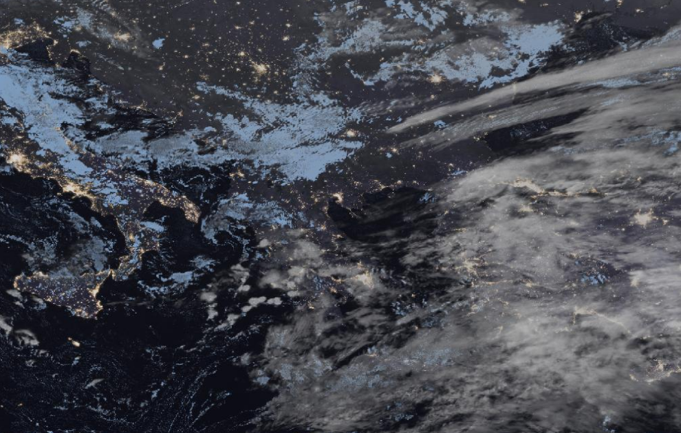 Τελευταία δορυφορική εικόνα νεφοκάλυψης