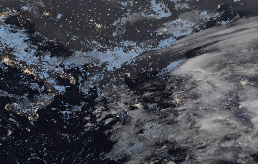 Τελευταία δορυφορική εικόνα νεφοκάλυψης