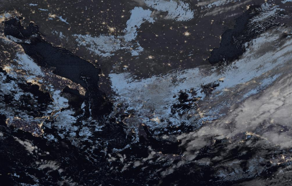 Τελευταία δορυφορική εικόνα νεφοκάλυψης