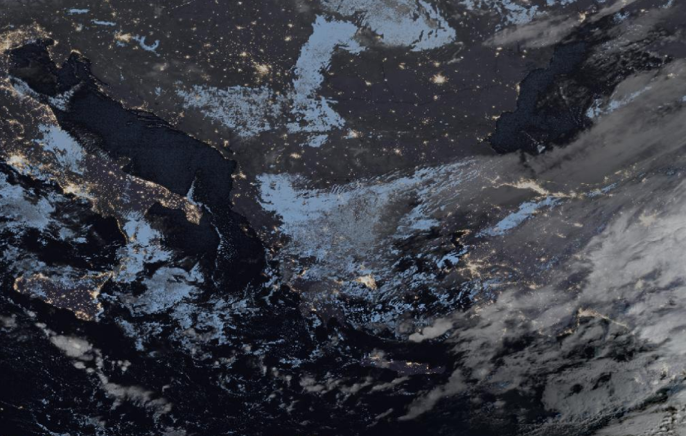 Τελευταία δορυφορική εικόνα νεφοκάλυψης