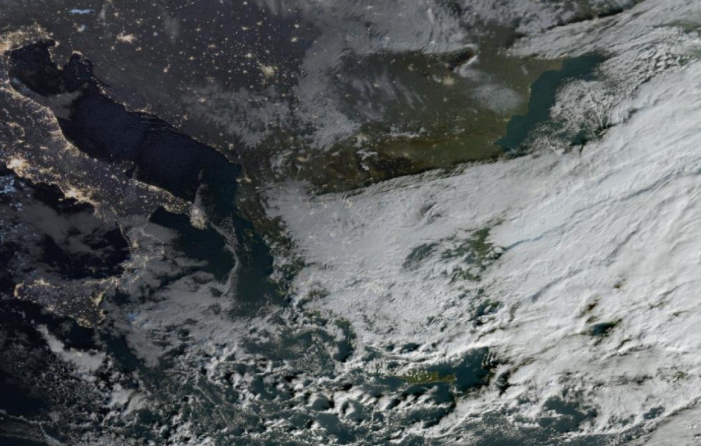 Τελευταία δορυφορική εικόνα νεφοκάλυψης