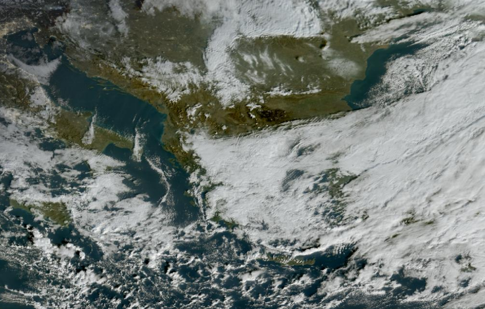 Τελευταία δορυφορική εικόνα νεφοκάλυψης