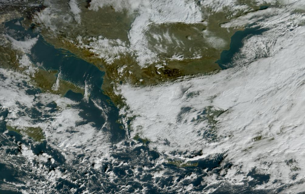 Τελευταία δορυφορική εικόνα νεφοκάλυψης