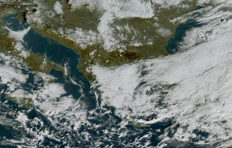 Τελευταία δορυφορική εικόνα νεφοκάλυψης