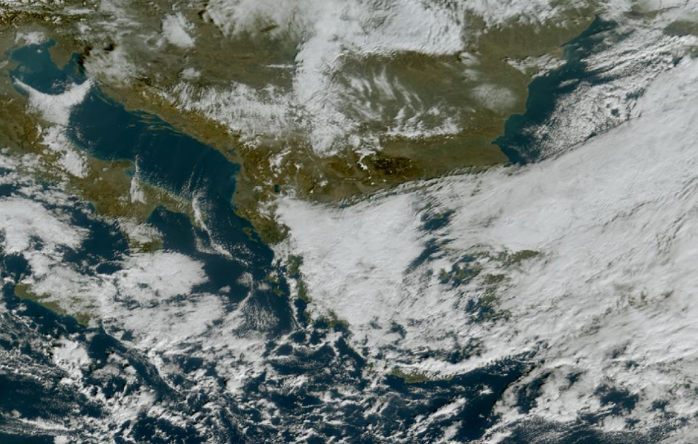 Τελευταία δορυφορική εικόνα νεφοκάλυψης