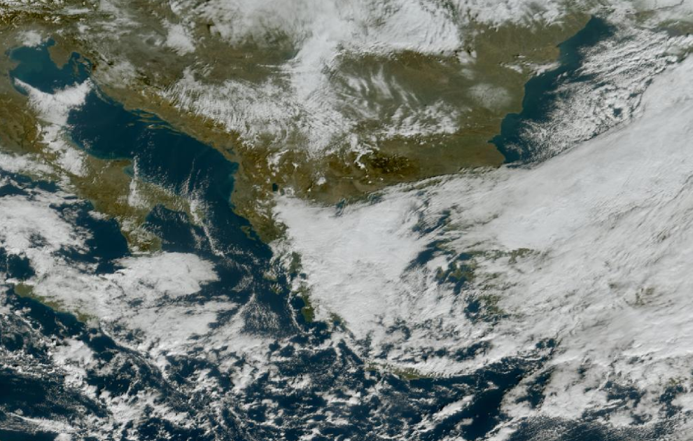 Τελευταία δορυφορική εικόνα νεφοκάλυψης