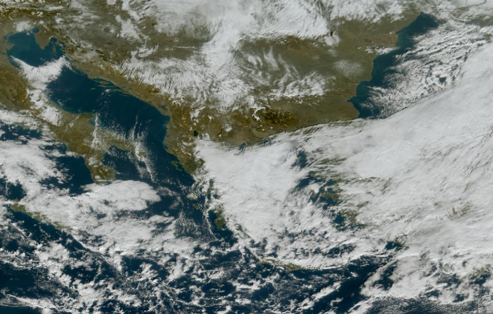 Τελευταία δορυφορική εικόνα νεφοκάλυψης