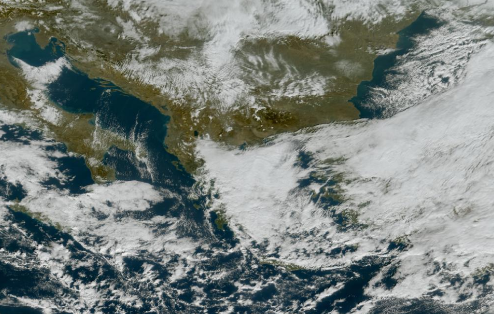 Τελευταία δορυφορική εικόνα νεφοκάλυψης