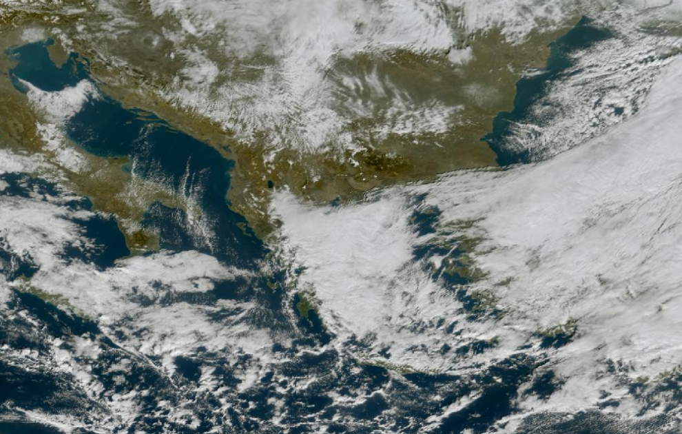 Τελευταία δορυφορική εικόνα νεφοκάλυψης